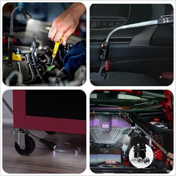 LED and magnetic tool in action