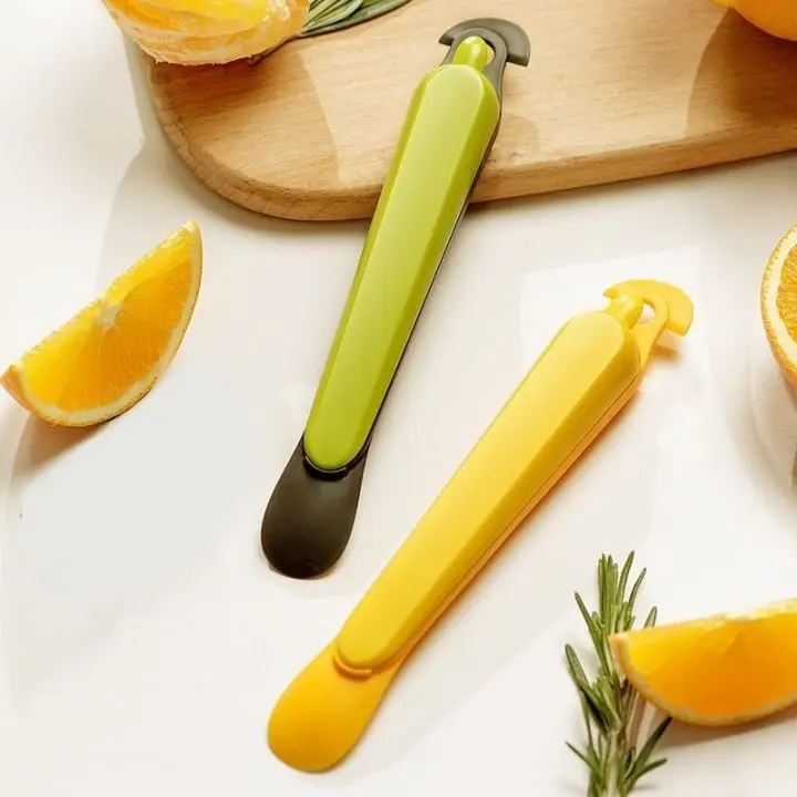 Fruit peeling in progress